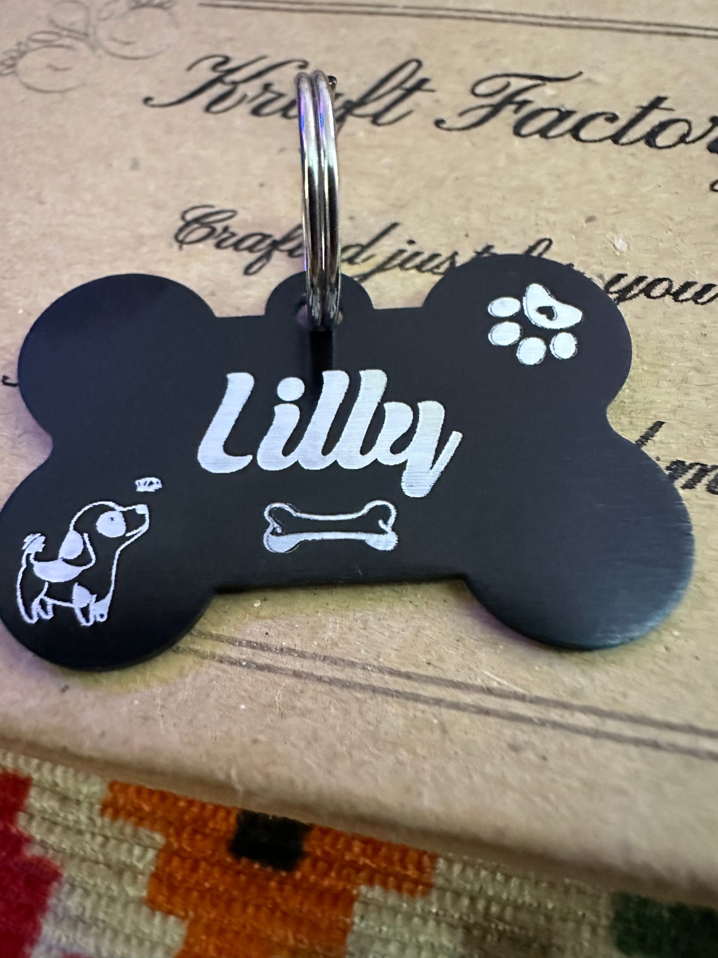 Personalized Aluminum Pet Bone Tag