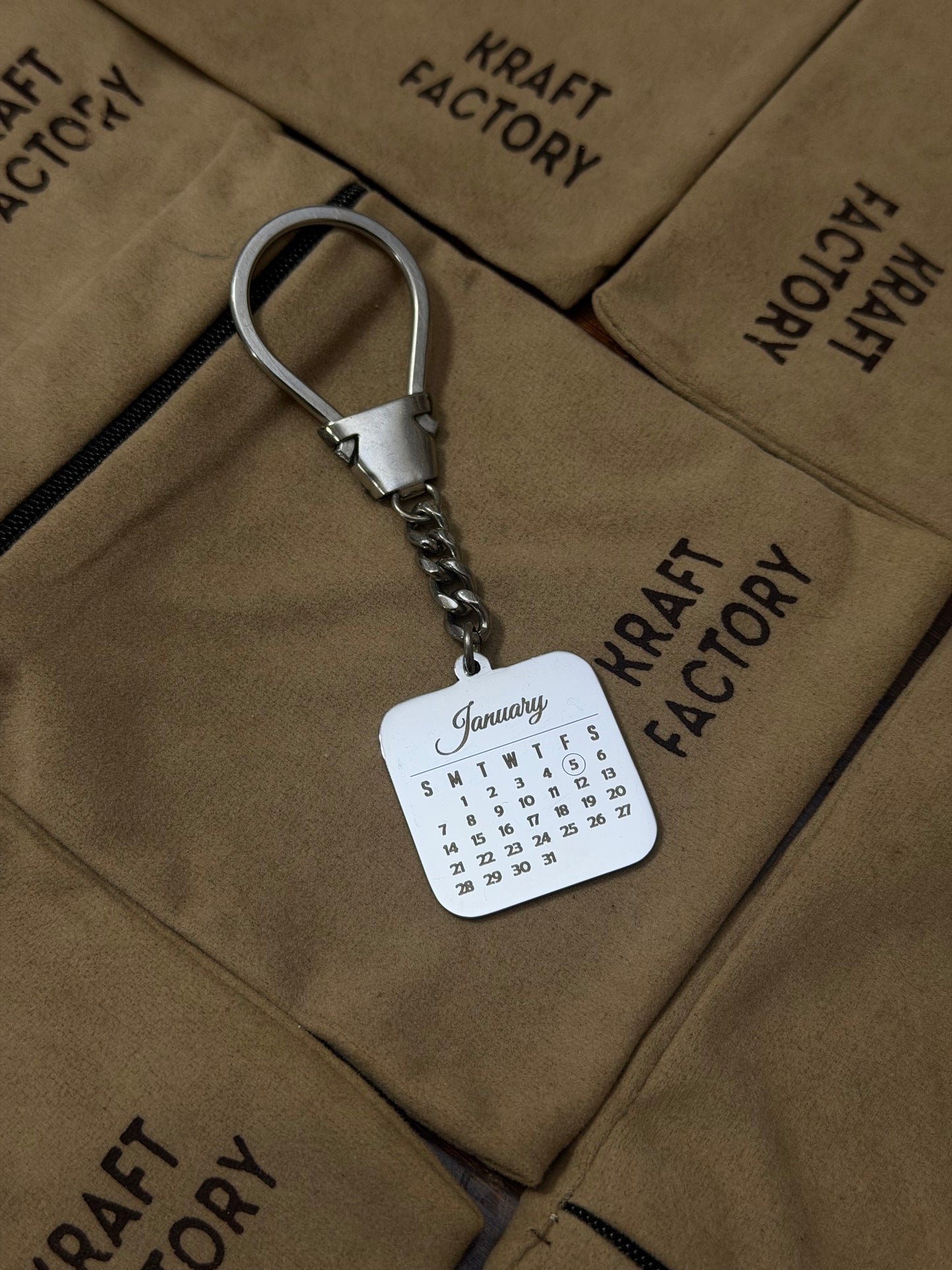Personalized Calendar Keychain + Special Message