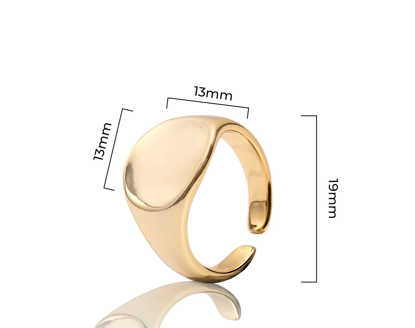 Open Signet Ring - Stainless Steel