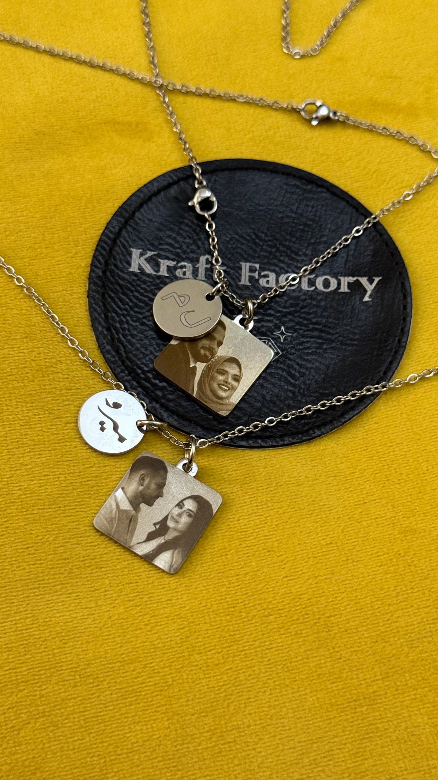 Square & Charm Necklace