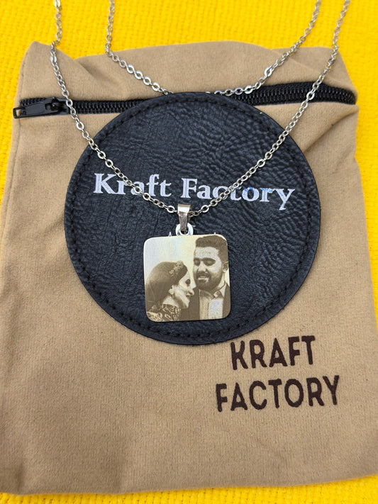 Custom Photo Necklace (Square Pendant)