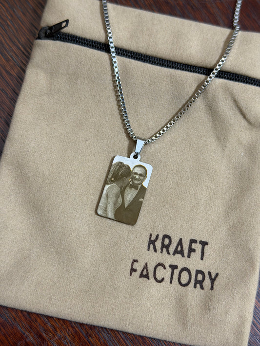Personalized Rectangle Photo/Design Necklace