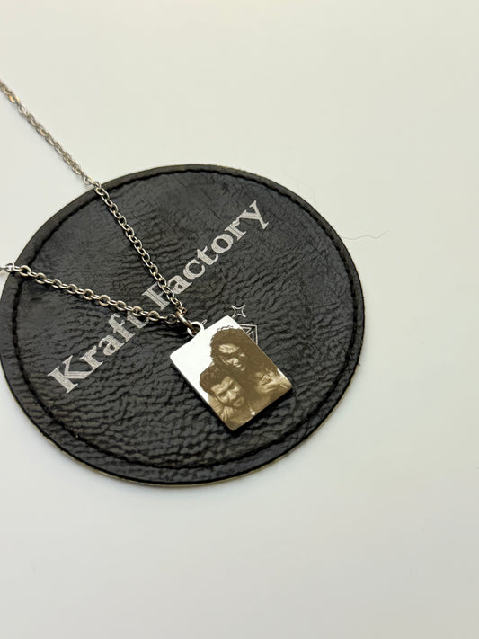 Small Photo Engraved Necklace
