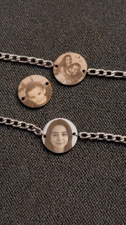 Custom Round Picture Bracelet (Unisex)