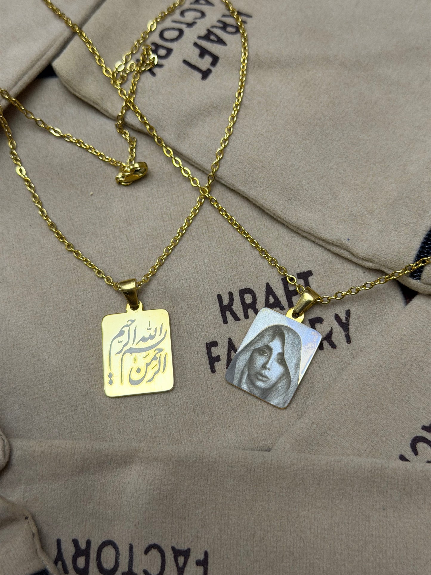 Small Pendant - Gold Stainless Steel Necklace