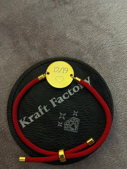 Personalized Cord Bracelet (Round)