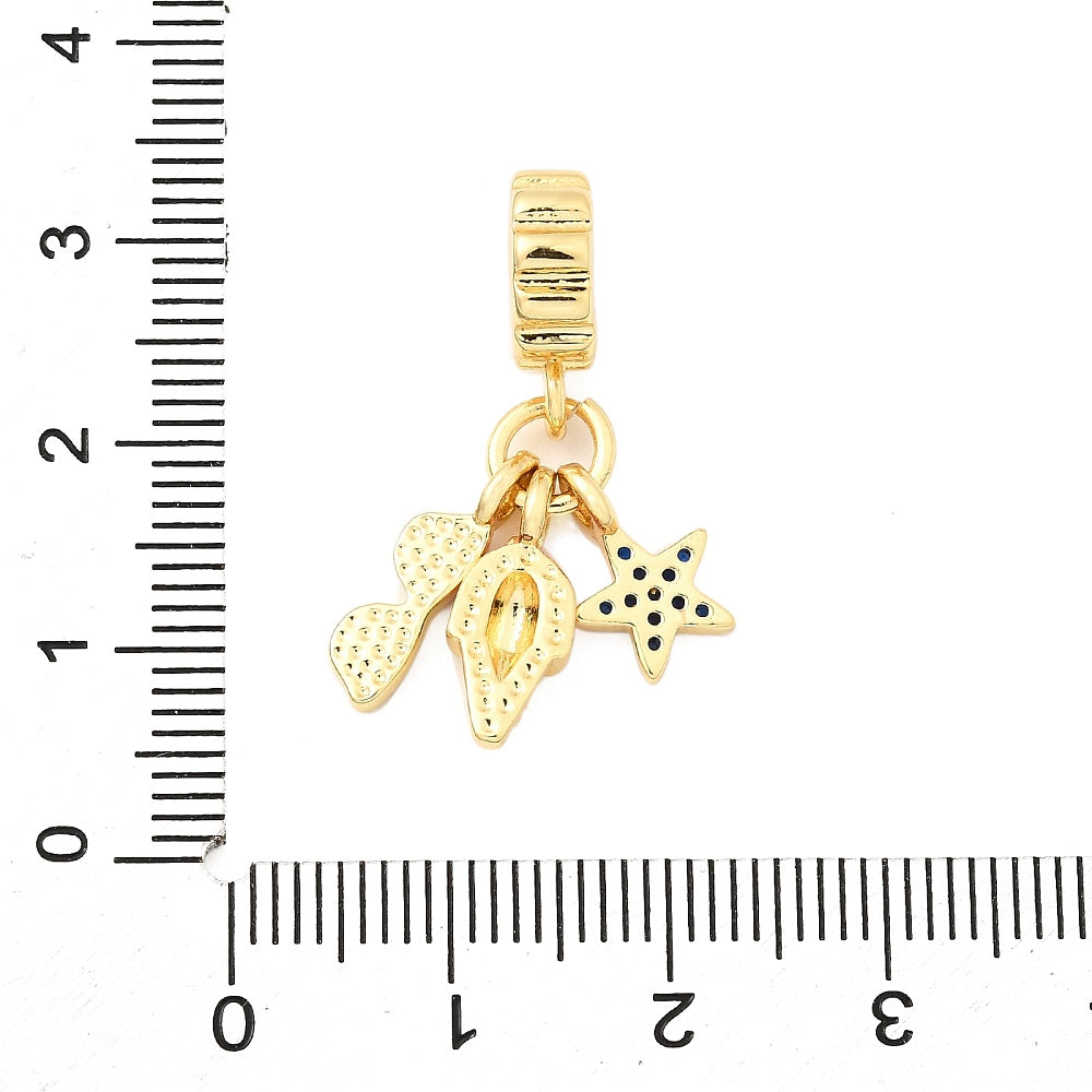 Summer Fun Dangle Charm – Star, Ice Cream & Sunglasses | 18K Gold Plated