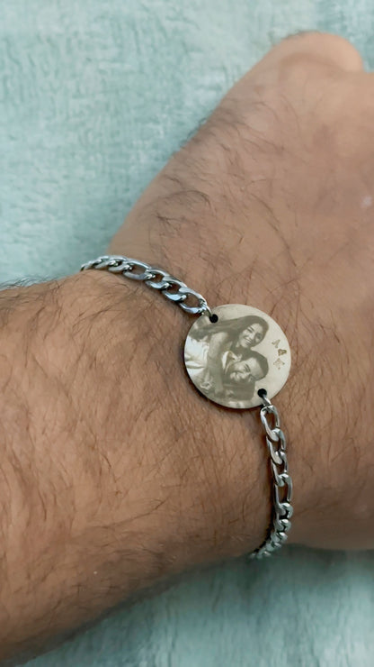 Custom Round Picture Bracelet (Unisex)
