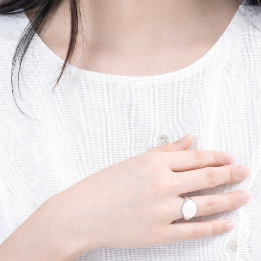 Open Signet Ring - Stainless Steel