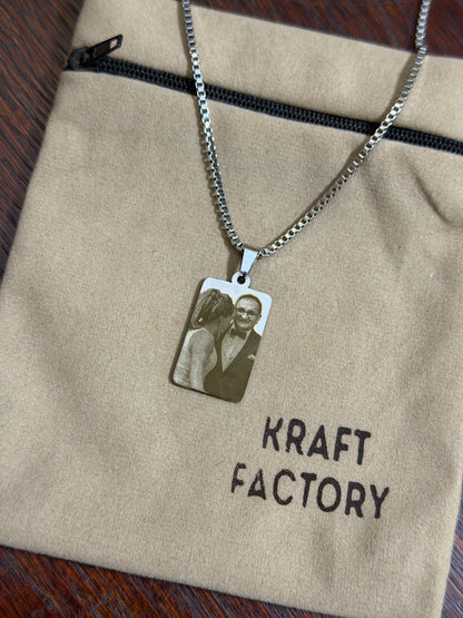 Personalized Rectangle Photo/Design Necklace
