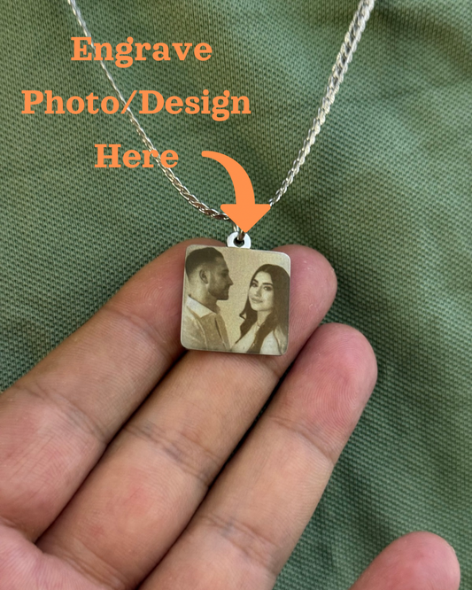 Custom Photo Necklace (Square Pendant)