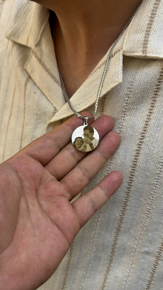 Round Photo Necklace
