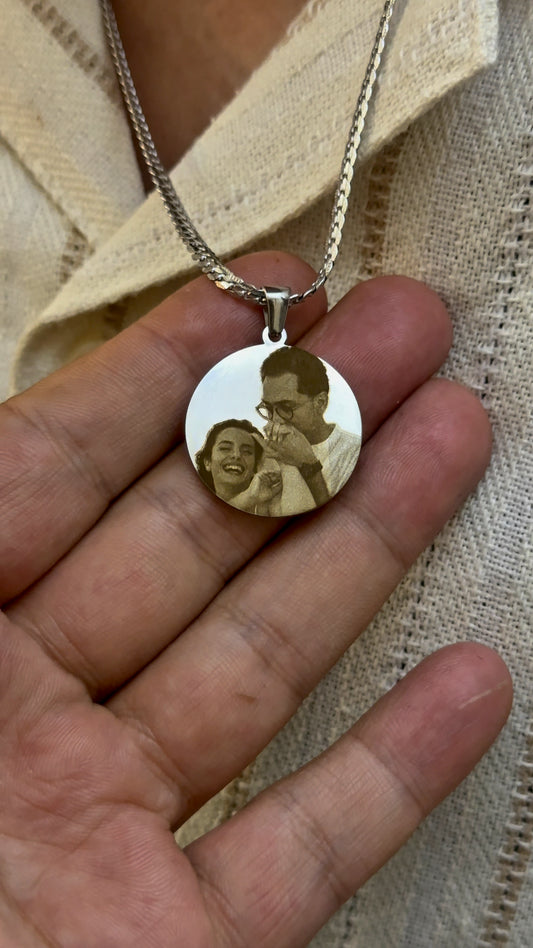 Round Photo Necklace